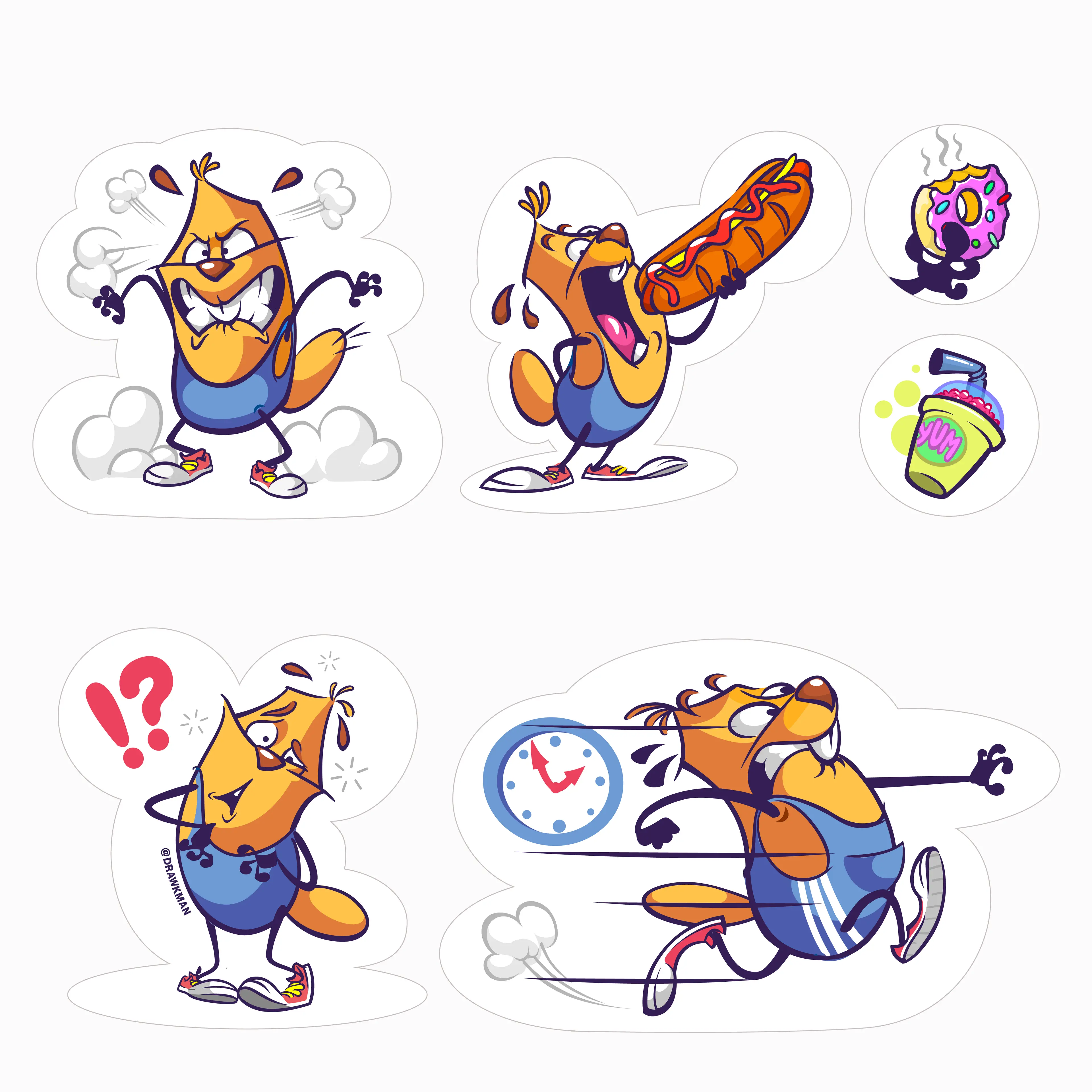 Cartoon character design by drawkman