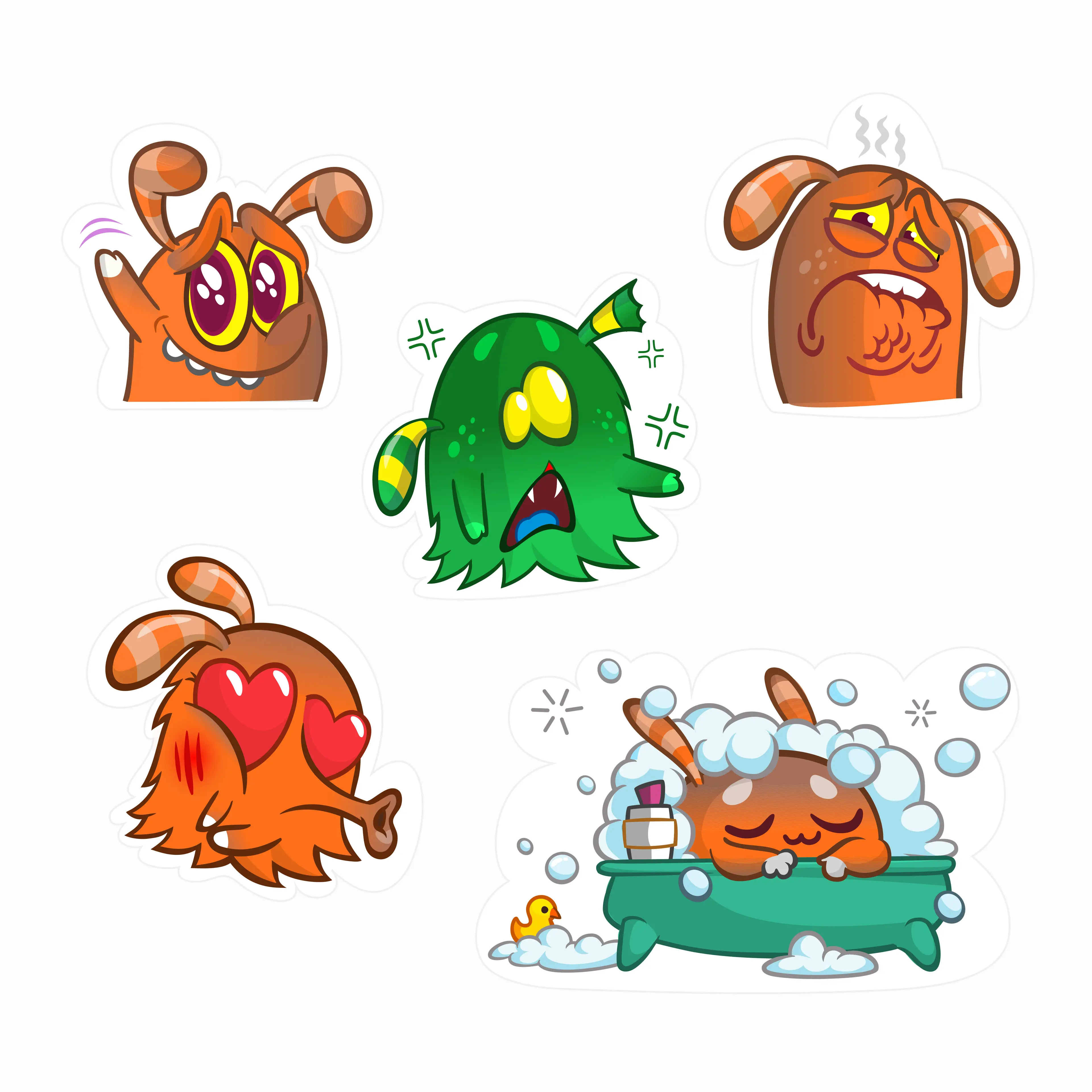 Monster cartoon character design by drawkman