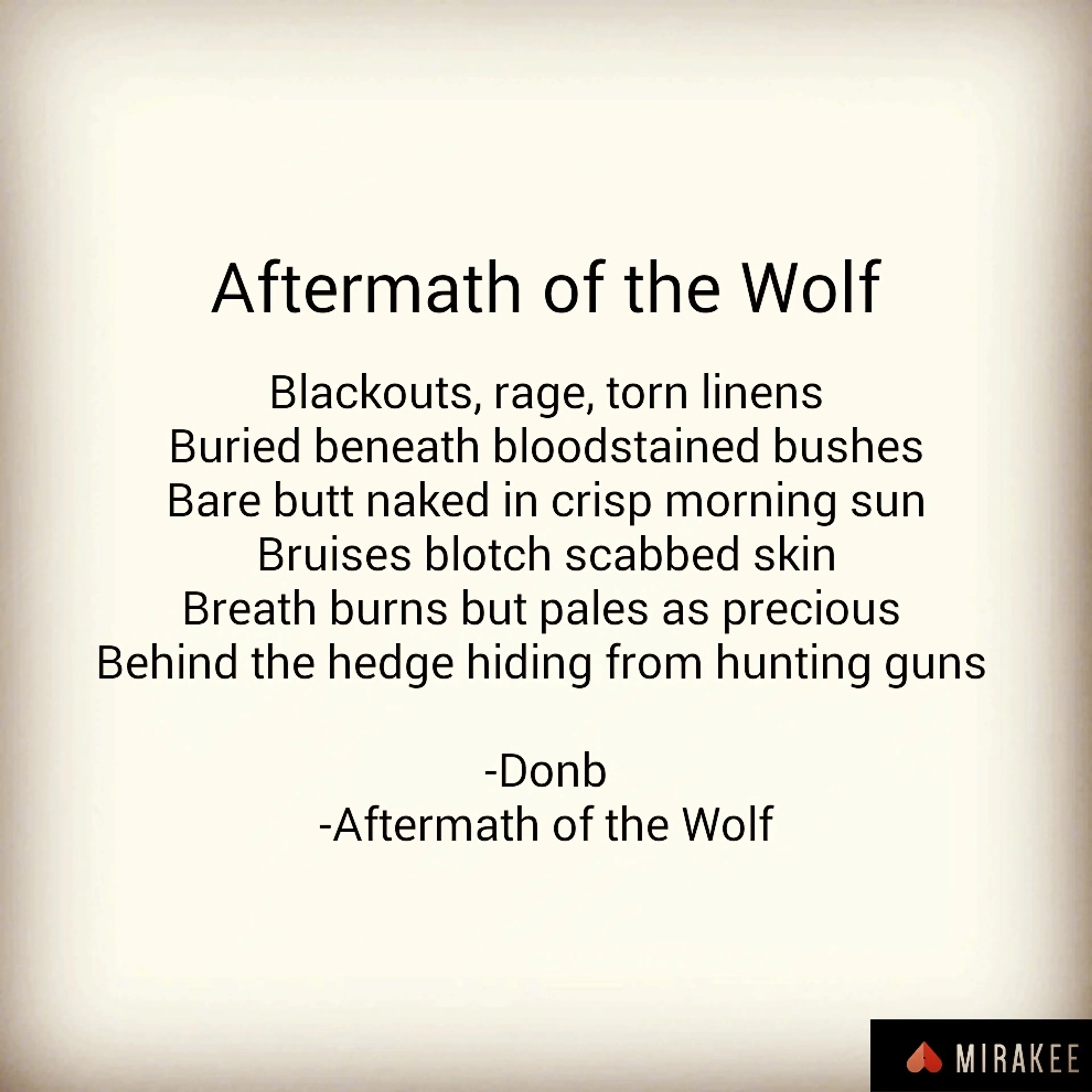 Aftermath of the Wolf