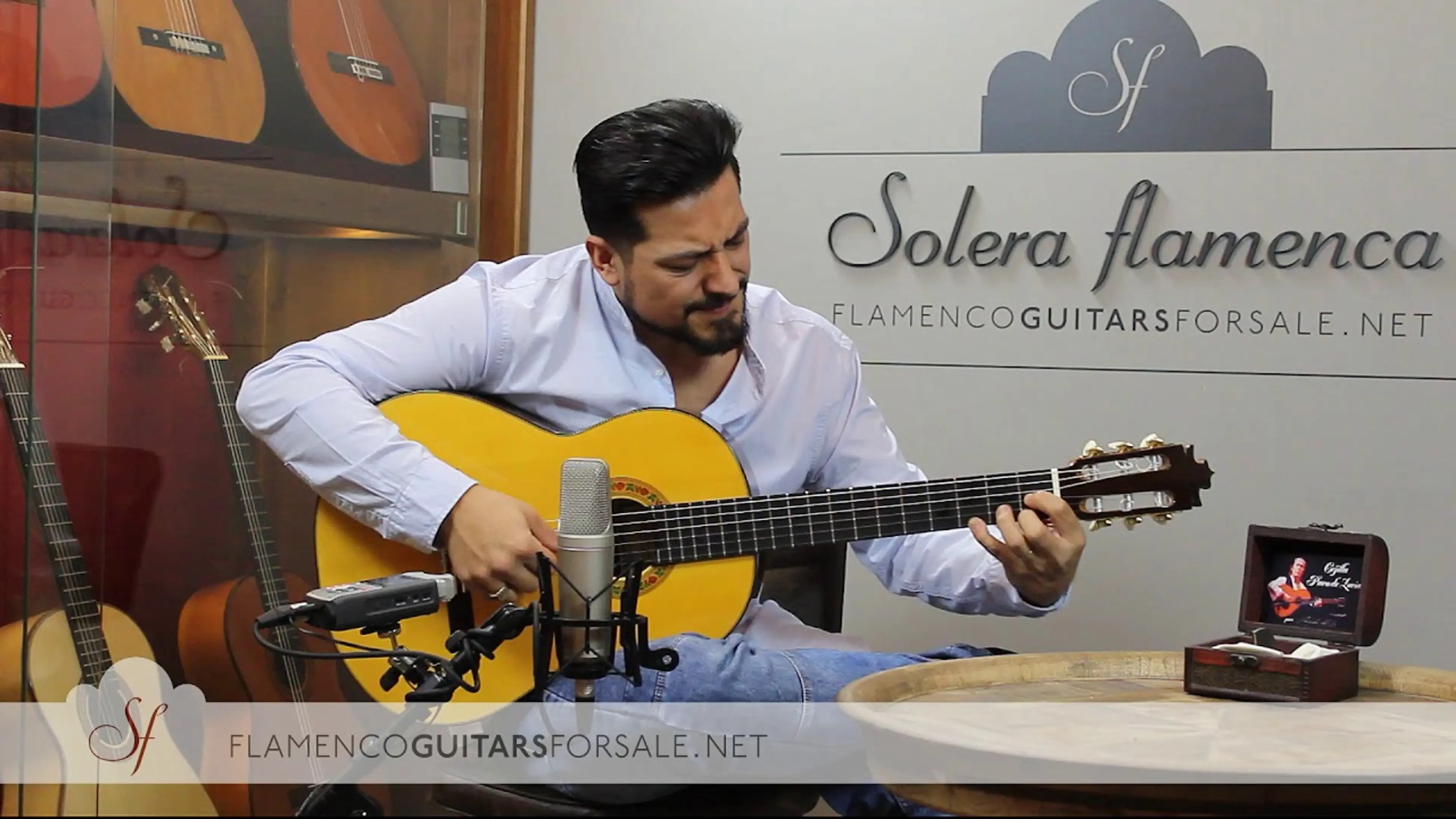 Francisco Barba 2018 flamenco guitar for sale played by Luis Santiago