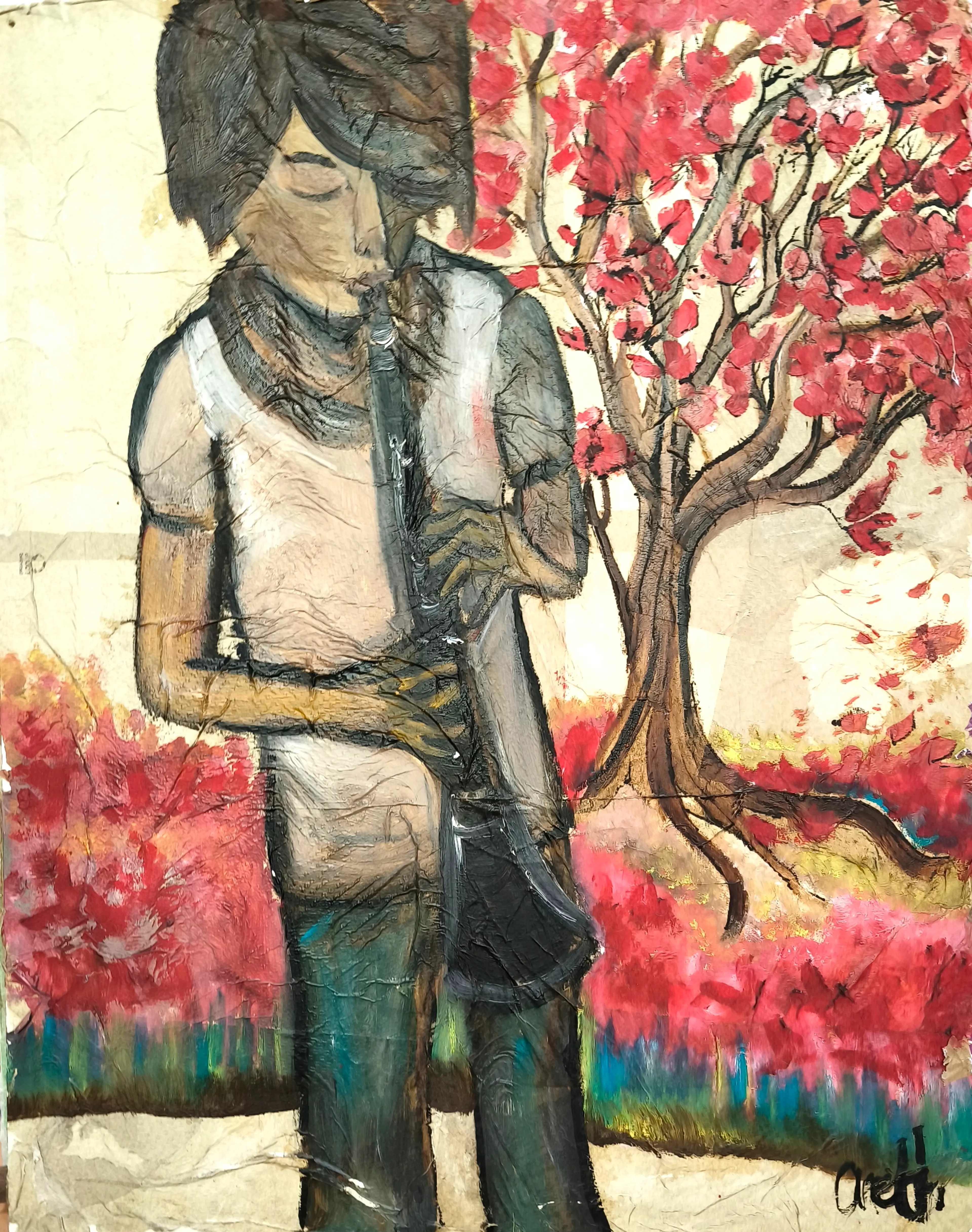 Whispering Of Spring (The Clarinetist) — Anne-Theilke Grabow — Pintura