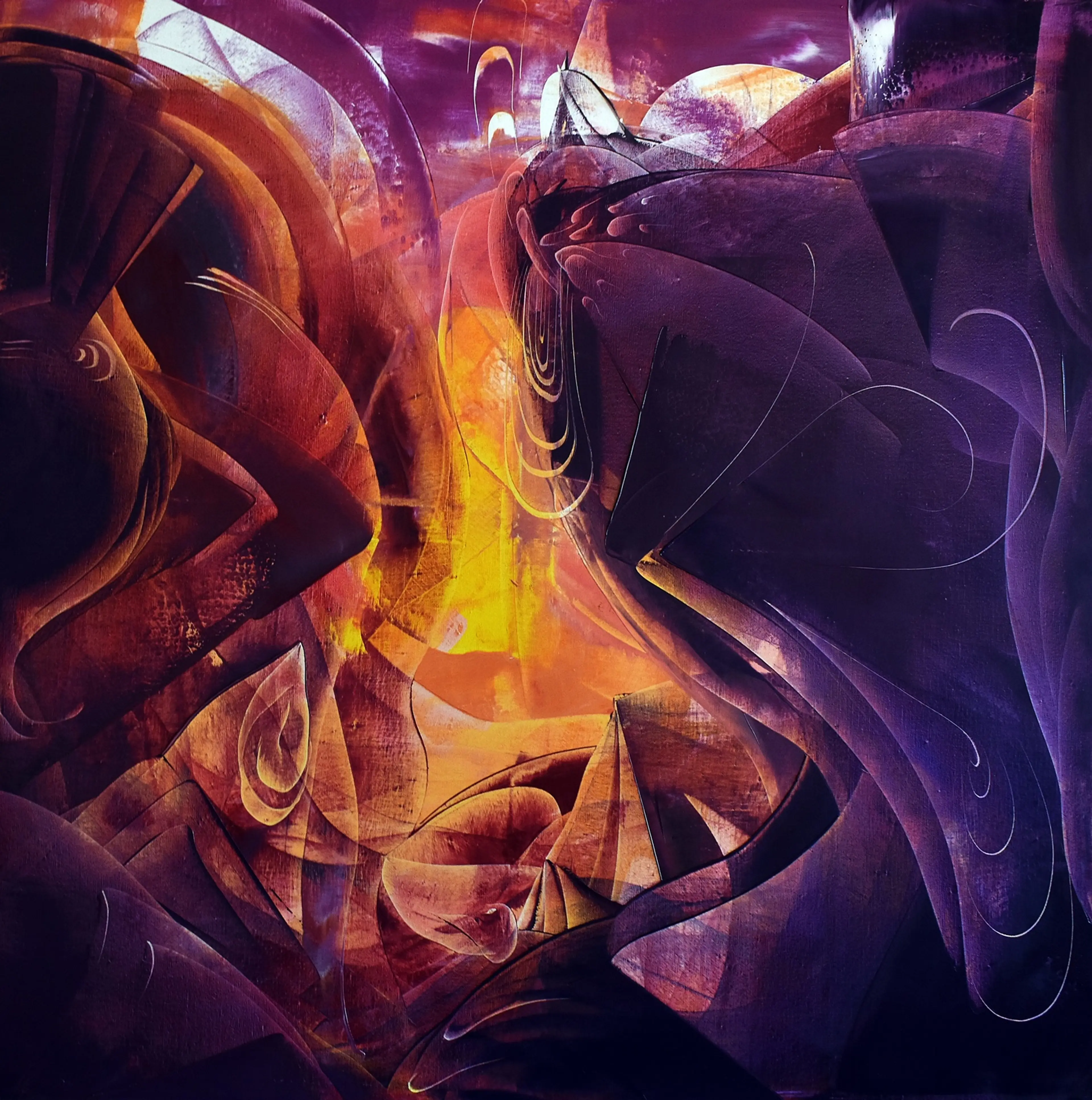 Top of glory, 120 x 120 cm, oil on canvas, 2021, Mauricio Paz Viola
