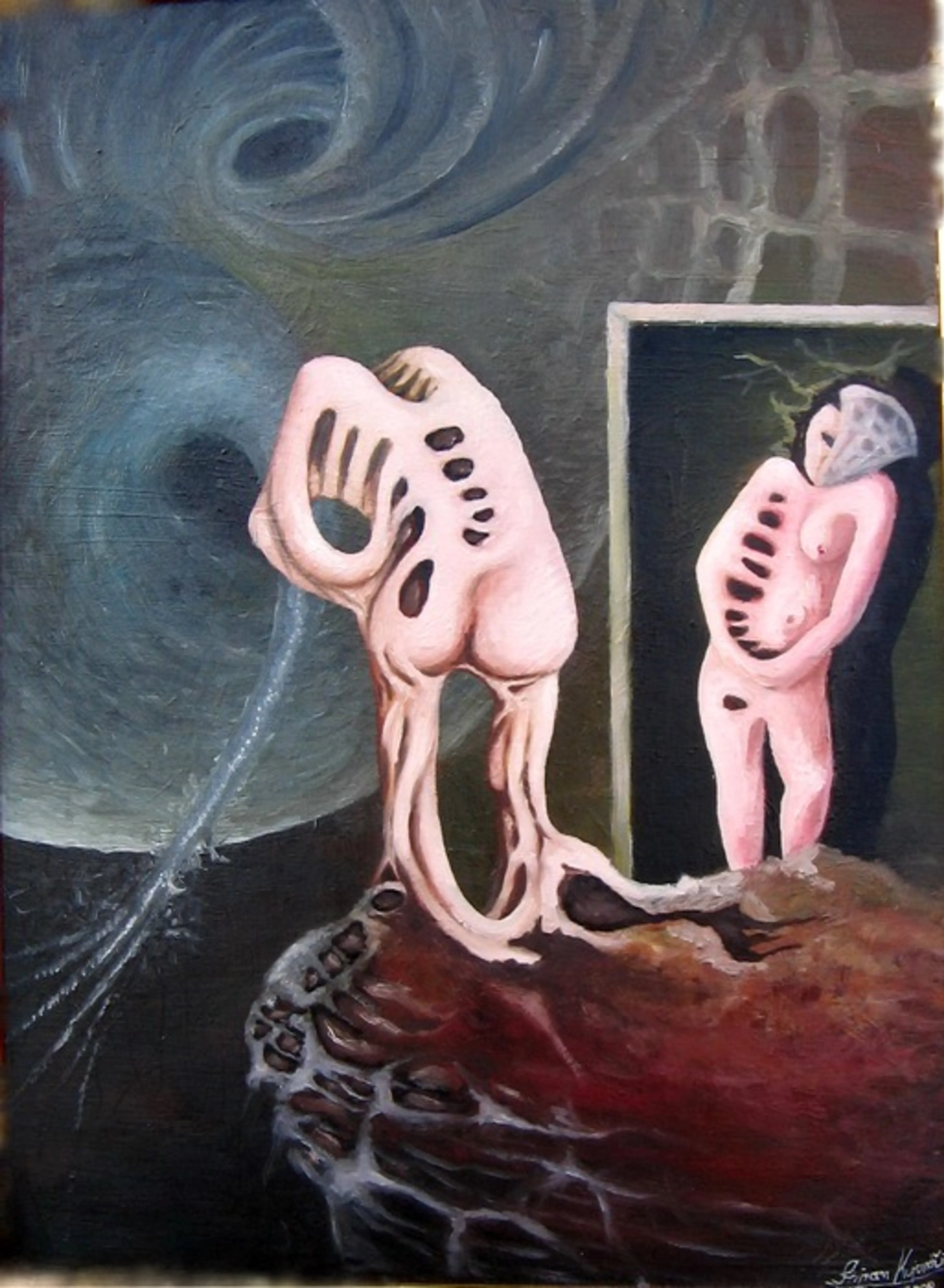 "Orgasm", oil on canvas