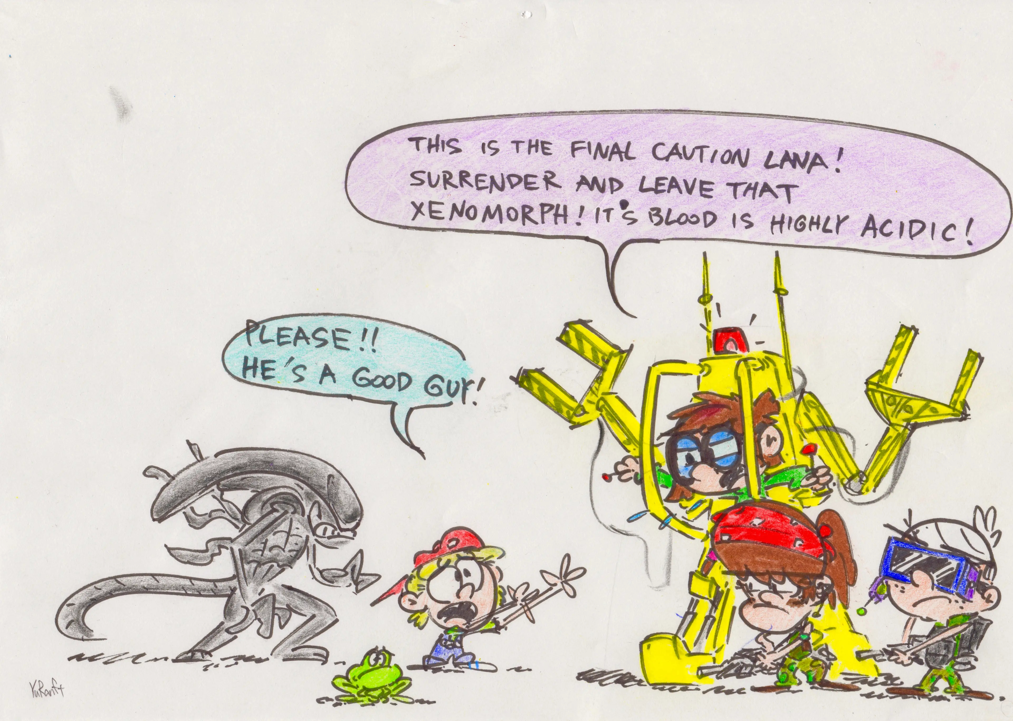 Lana and her cool pet (fan art)
