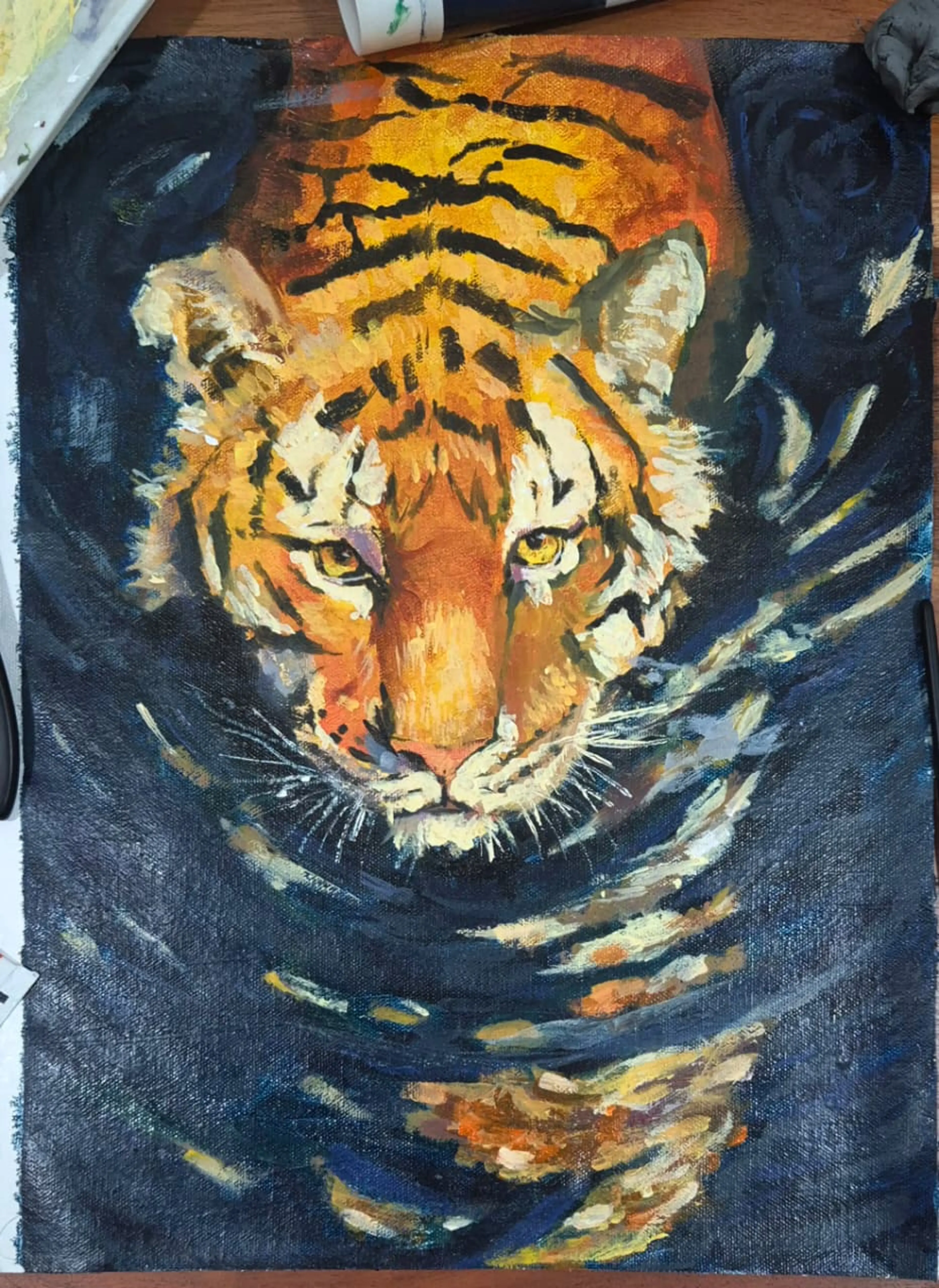 Mother Tiger — Painting — Rhea Kundnani