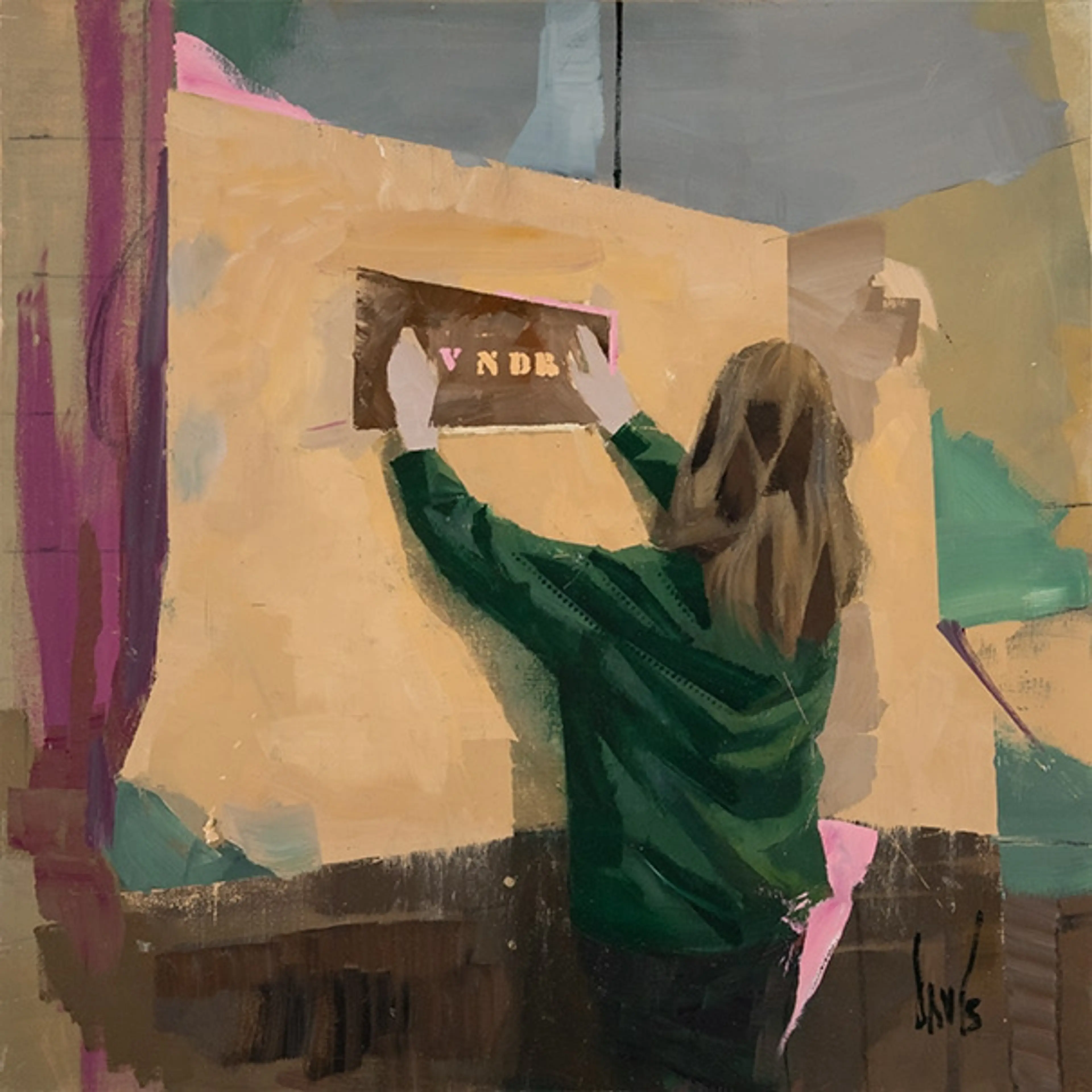 Davis Lisboa, “Musée des l'Aigles Modernes 17 (VNDR)”, 2024, oil on canvas, 80 x 80 cm | 31.50 x 31 — Pintura — Davis Lisboa