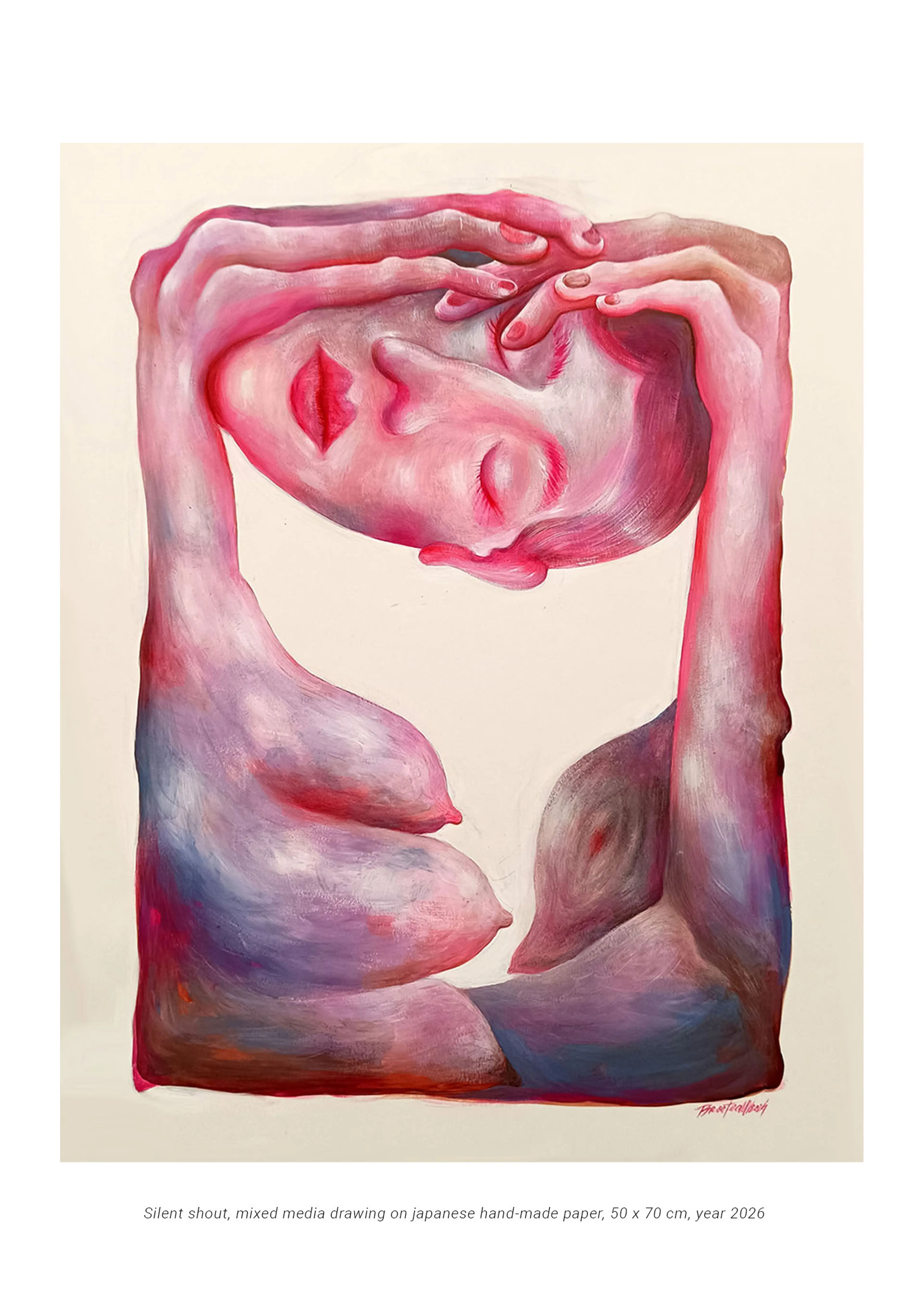 SILENT SHOUT / Drawings on handmade Japanese fine art paper