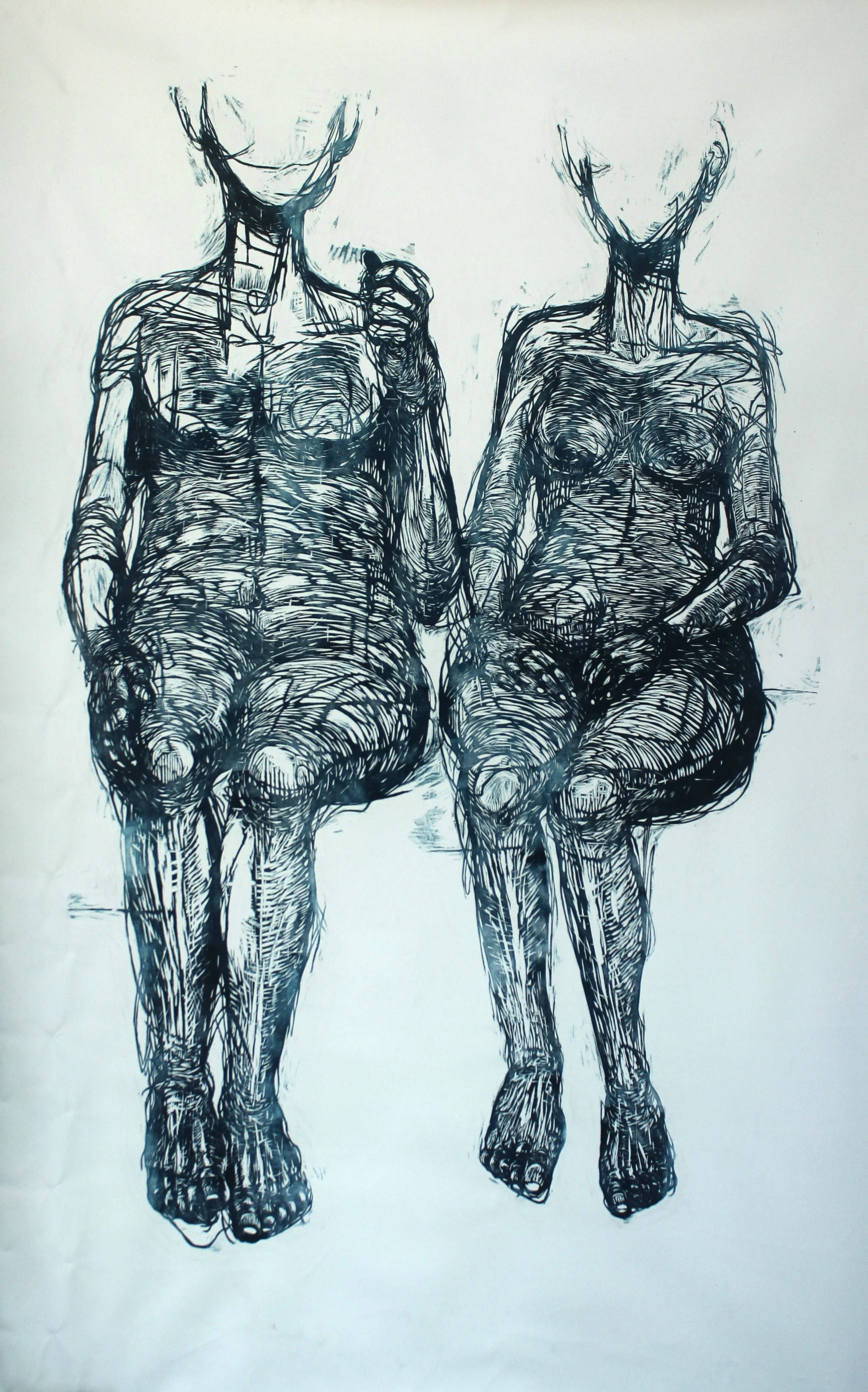 Perfect Waste-Woodcut on vinyl-160x114cm-2014