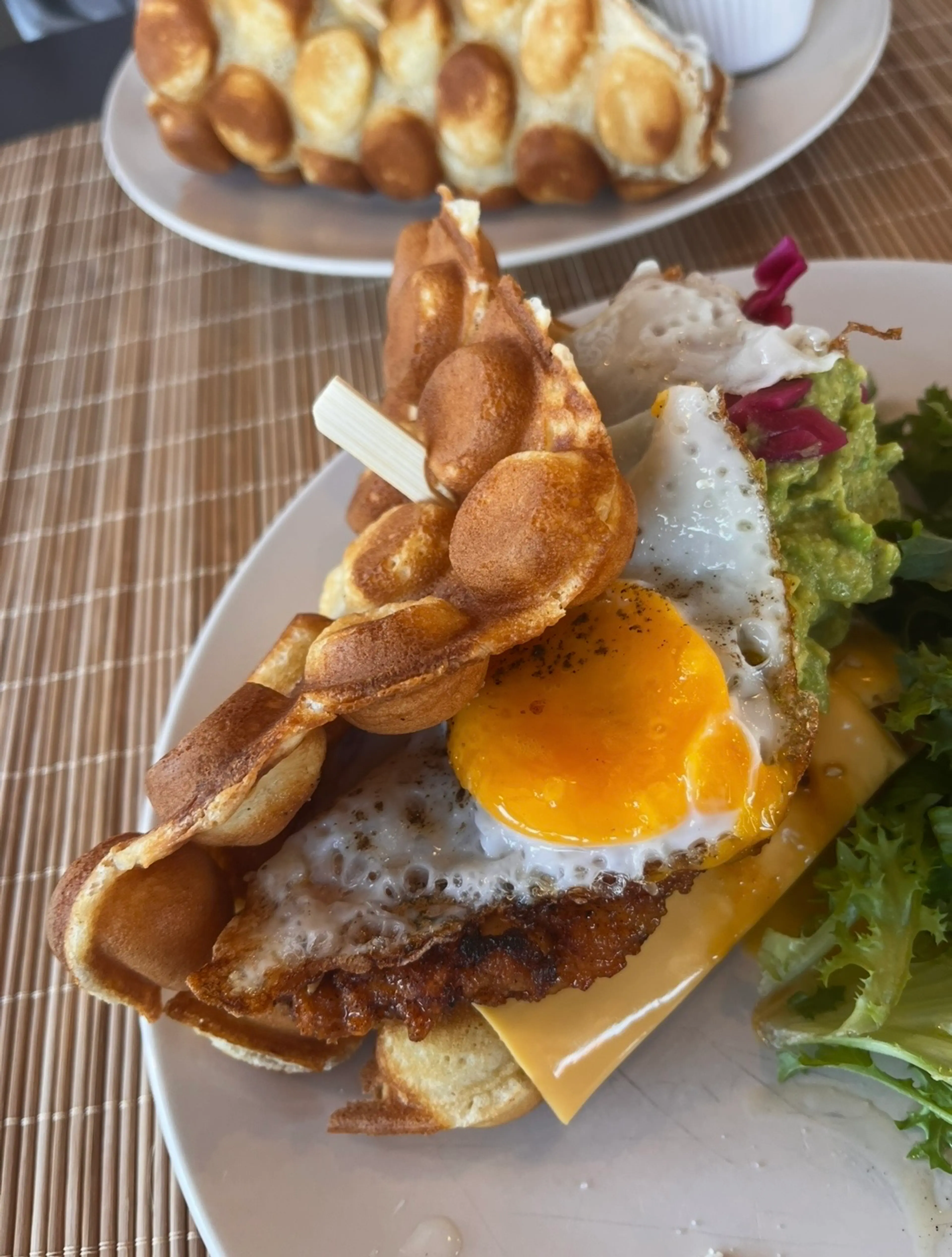 Korean Chicken Waffle — Illustration — Green Illustration