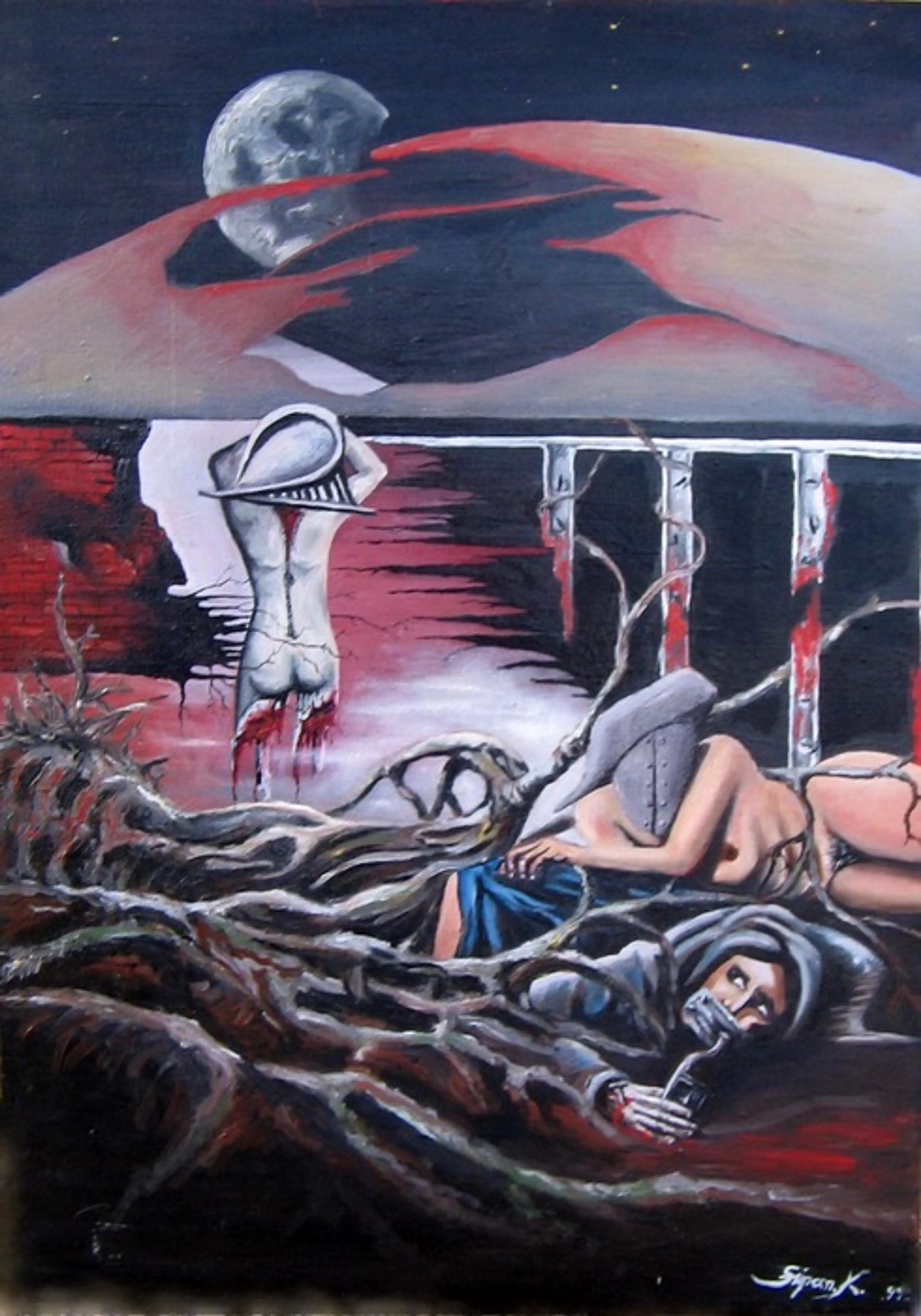 "Mountings of Habits", oil on canvas