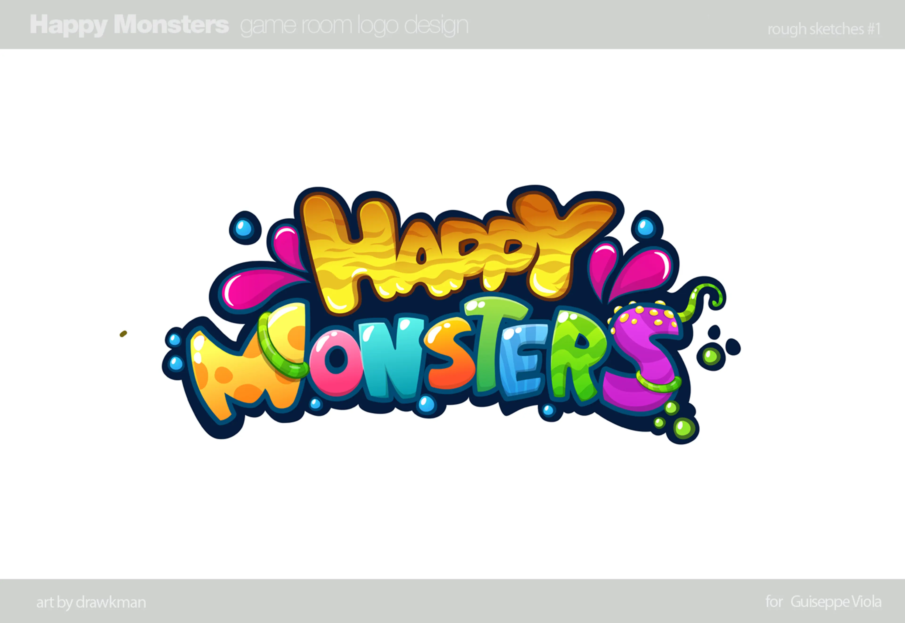 Monster logo design by drawkman