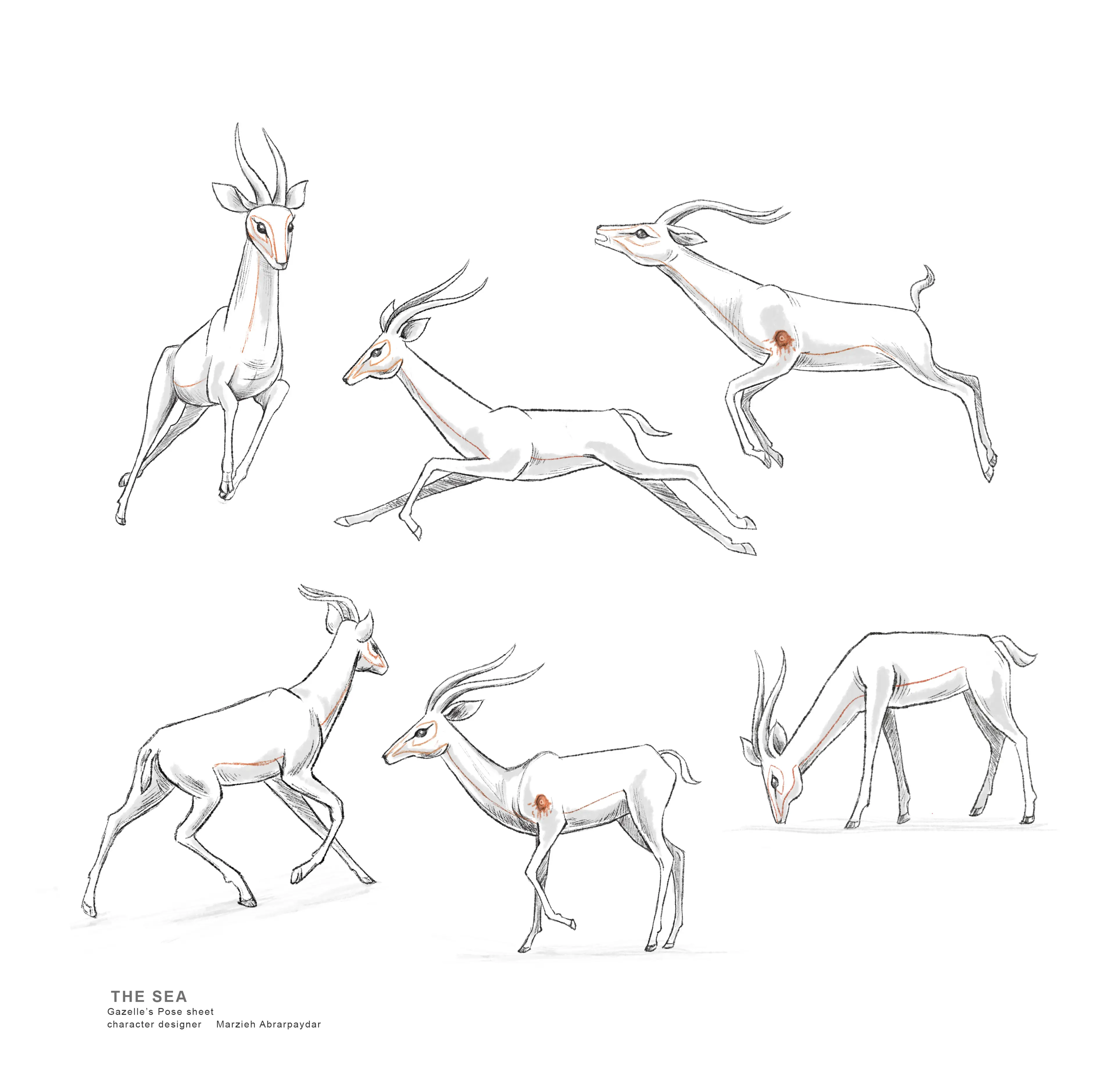 Gazelle pose sheet