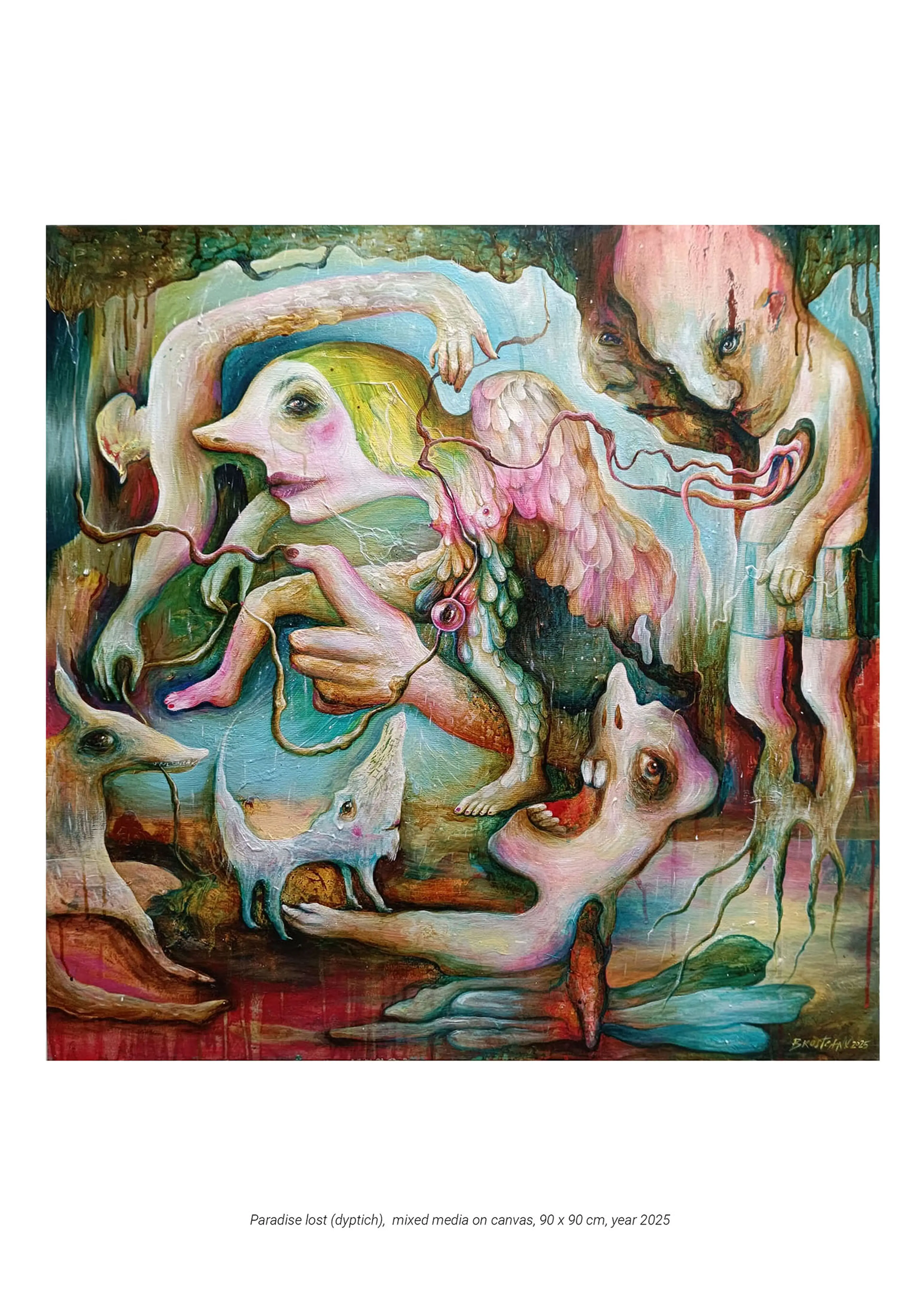 PARADISE LOST (DYPTICH) 2/2, painting on canvas
