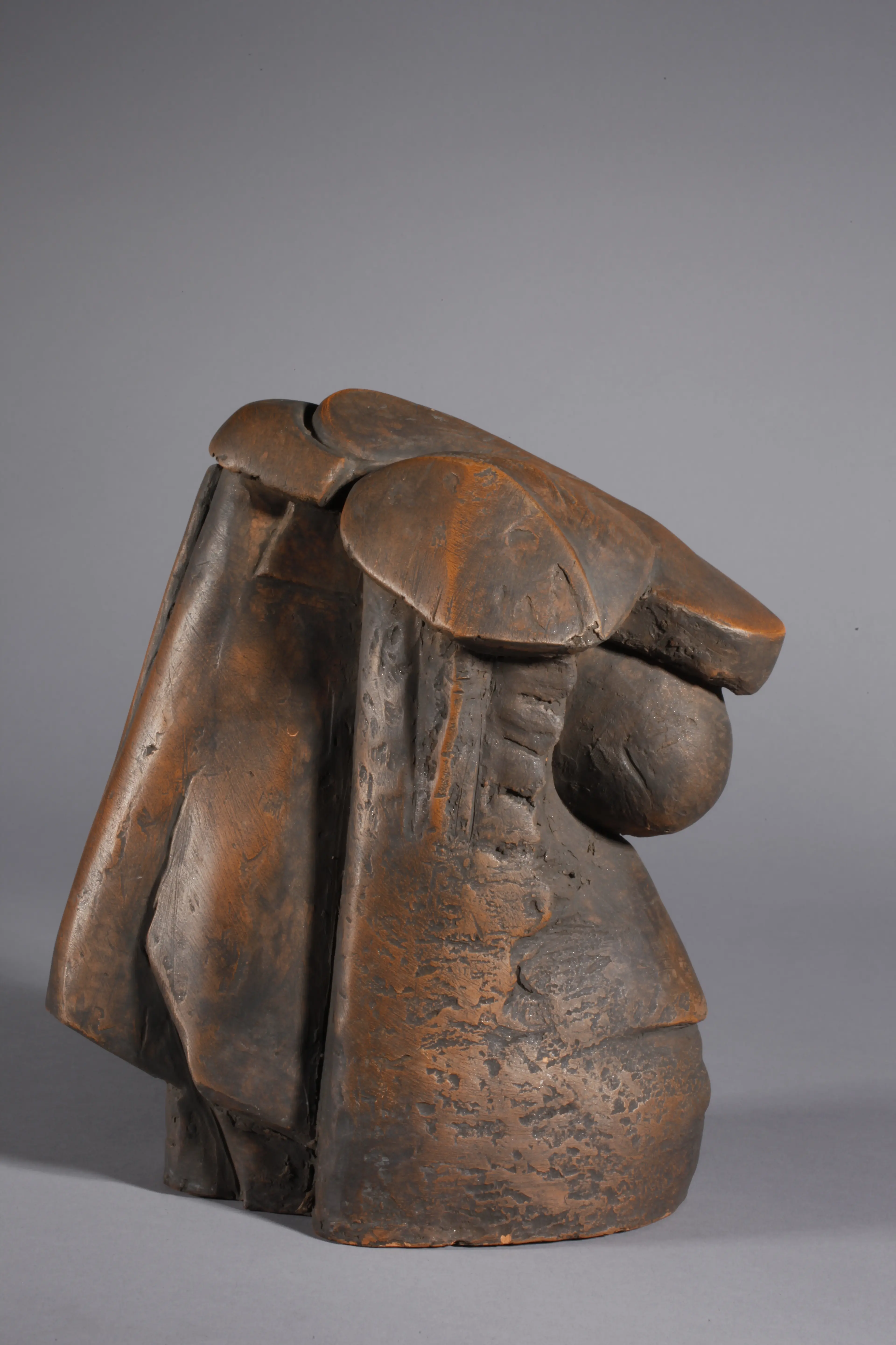 "Headless dejection", patinated terracotta