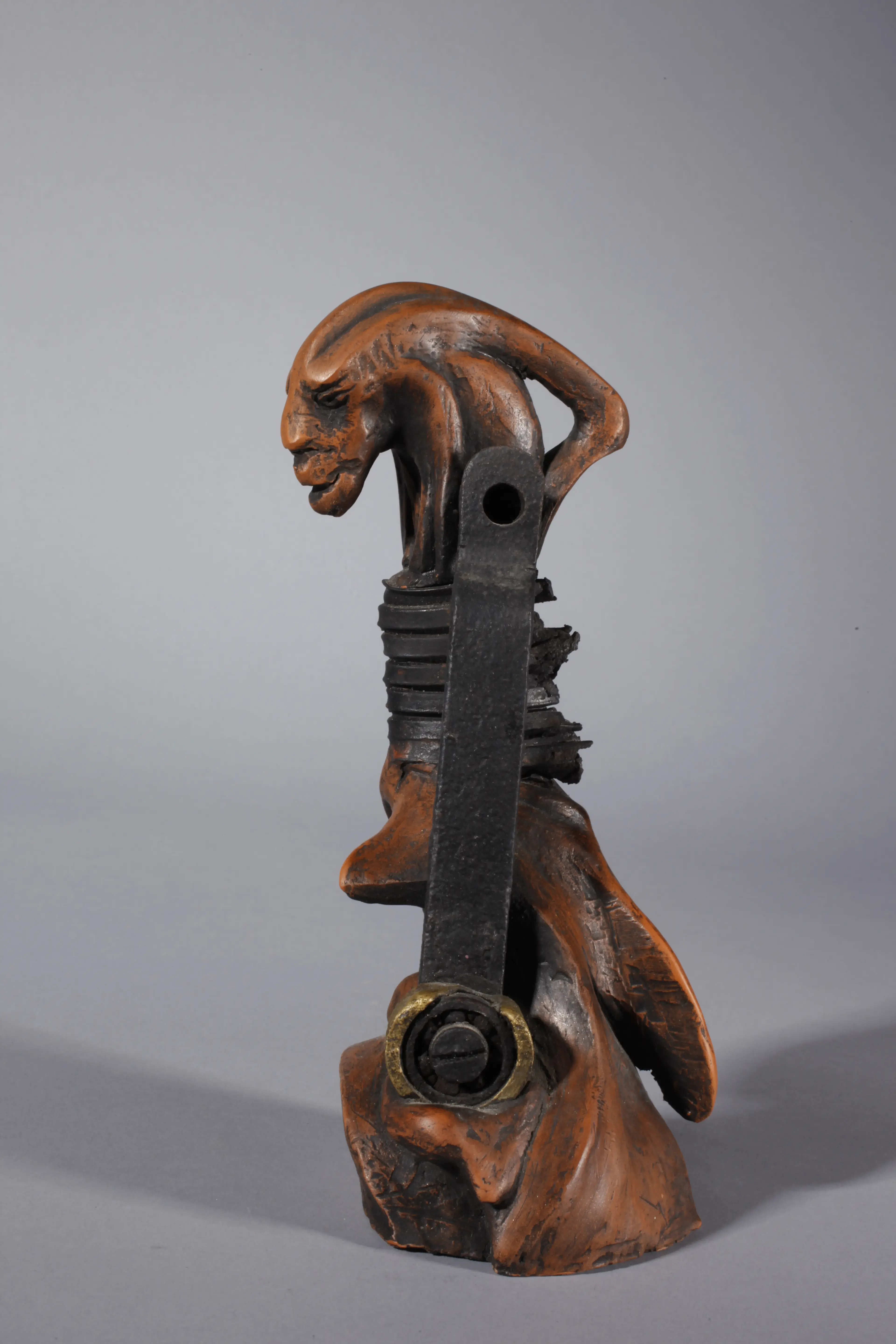 "Demon", iron and patinated terracotta