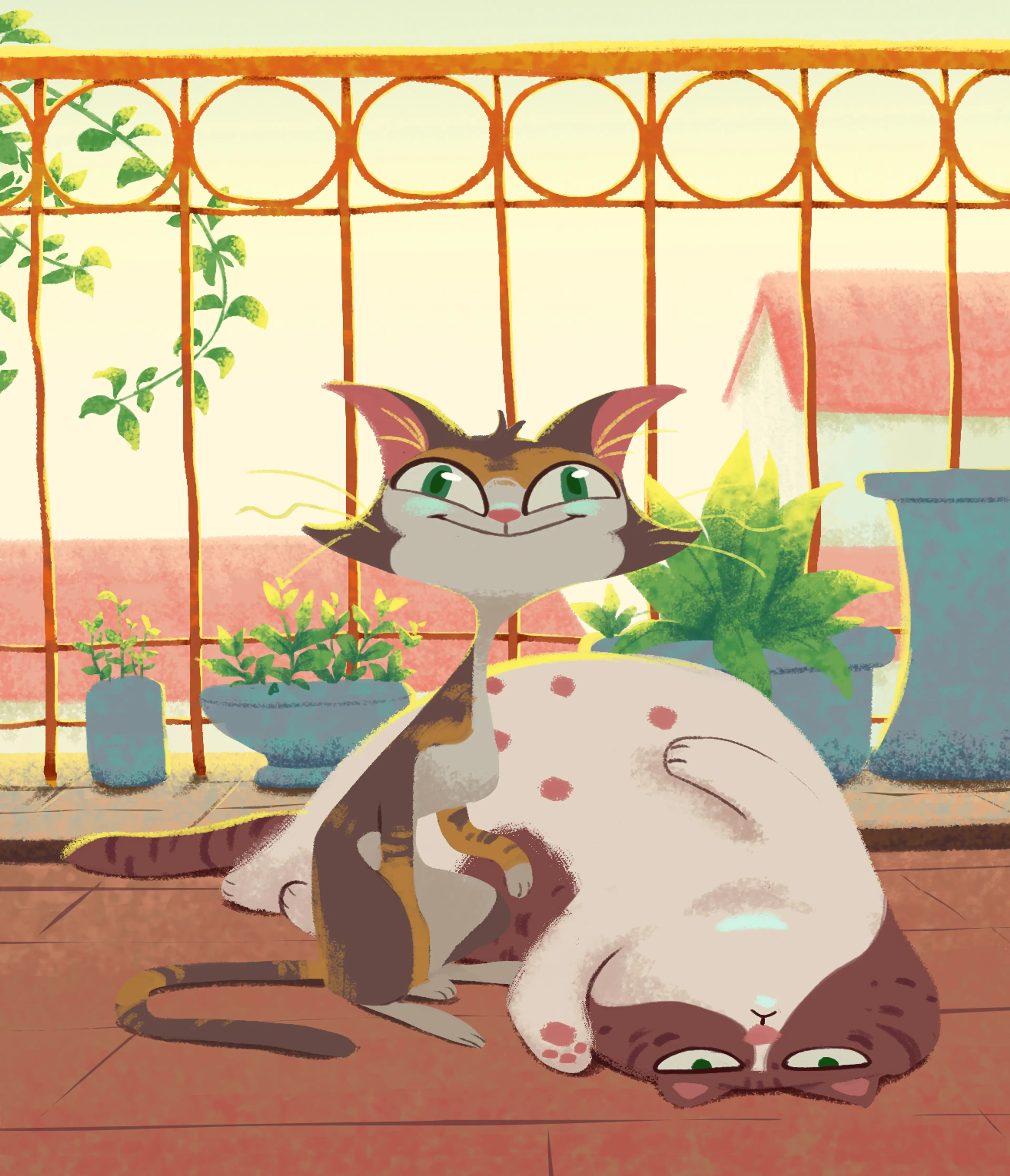 Cats on balcony
