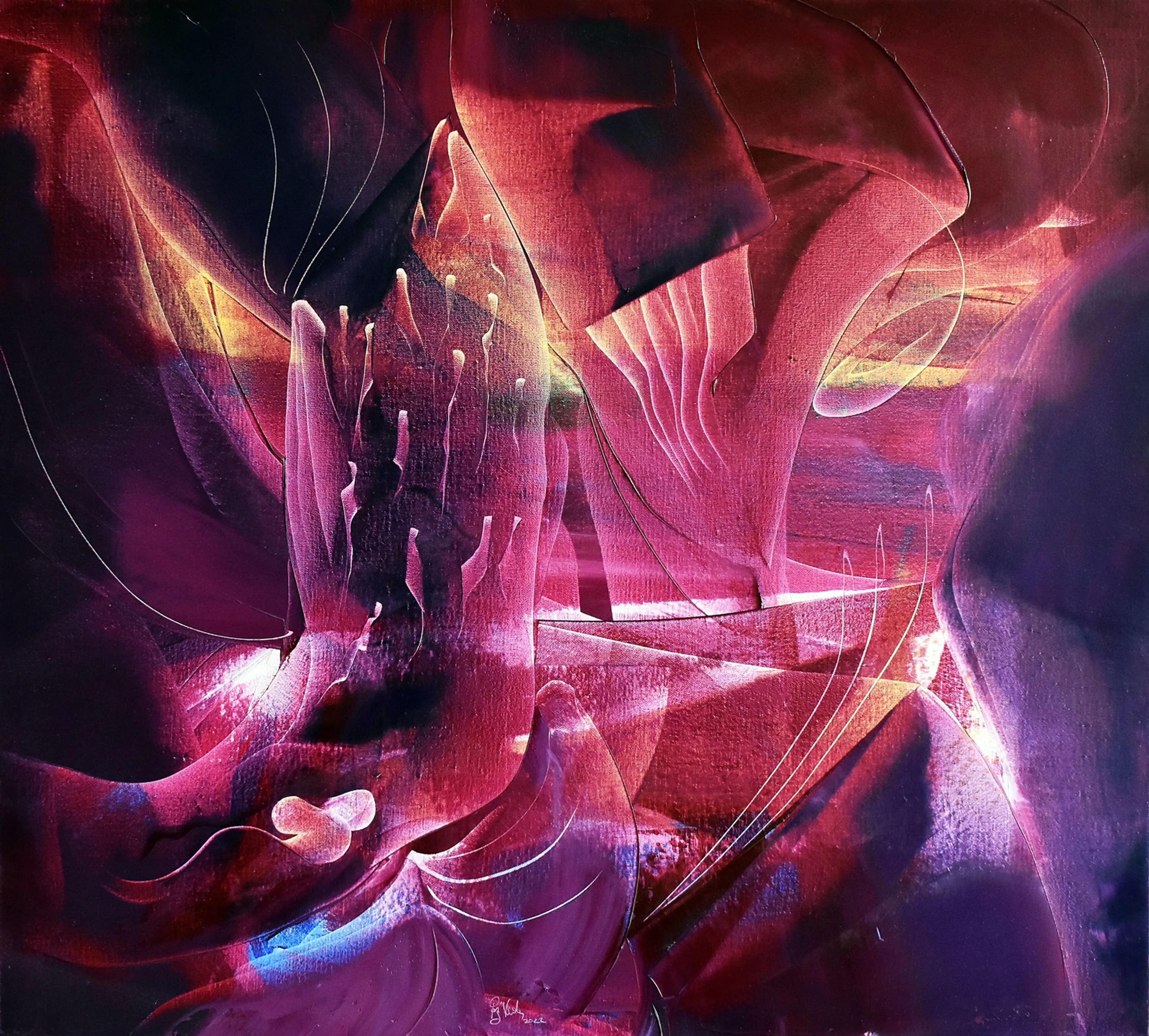 Untitled, 100 x 90 cm, oil on canvas, 2022, Mauricio Paz Viola